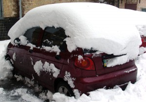 Car  and   snow